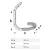 Immagine di GANCIO PER BICICLETTE A PARETE E SOFFITTO 150x320 MM COMBINABILE CON PROFILO COAXIS PORTATA MAX 20