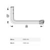 Immagine di GANCIO PER PARETI ALLUMINIO 230x130 MM PORTATA MAX KG 20 COMBINABILE CON PROFILO COAXIS