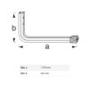 Immagine di GANCIO PER PARETI ALLUMINIO 175x80 MM PORTATA MAX KG 15 COMBINABILE CON PROFILO COAXIS