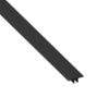 Immagine di LISTELLO DI COPERTURA PER PROFILO COAXIS 16 MM PVC NERO LUNGHEZZA 1 MT