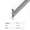 Immagine di PROFILO PORTA GANCI ALLUMINIO COAXIS 60 MM x 10 MM LUNGHEZZA BARRA 1 MT