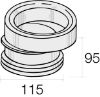 Immagine di GUARNIZIONE WC ECCENTRICA BIANCA Ø 110/90 MM SPOSTAMENTO 20/30 MM GO PLAST