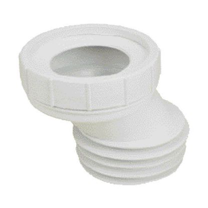 Immagine di GUARNIZIONE WC ECCENTRICA BIANCA SPOSTAMENTO 45 MM