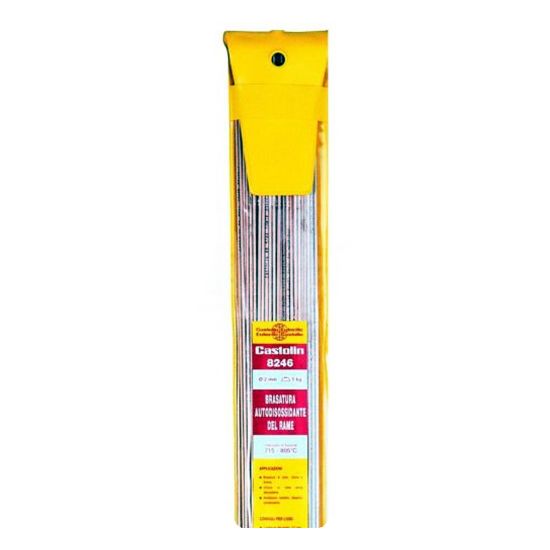 Immagine di BACCHETTE NUDA PER BRASATURA DIAMETRO 2 MM AUTODISOSSIDANTE SCATOLA DA 1 KG CASTOLIN RB 8246