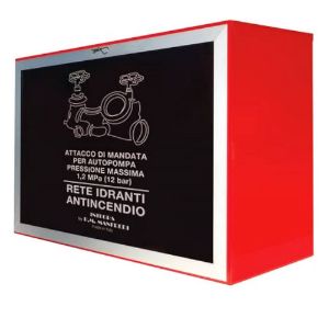 Immagine di CASSETTA ESTERNO PER ATTACCO MOTOPOMPA ATTACCO 2  / 2 1/2 COMPLETA DI LASTRA