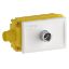 Immagine di KIT RK RACCORDO USCITA GAS TECO TC3/4"x1/2"F CON CASSETTA PIU PLACCA BIANCA