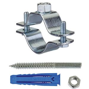 Immagine di COLLARE PESANTE ZINCATO Ø 2 1/2" CON TASSELLO CONFEZIONE DA 2 PZ