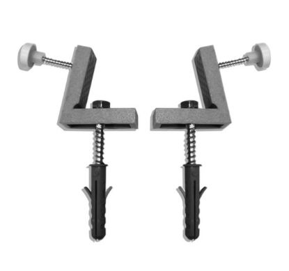 Immagine di KIT DI FISSAGGIO PER WC/BIDET LATERALI PVC RACCORDERIE METALLICHE