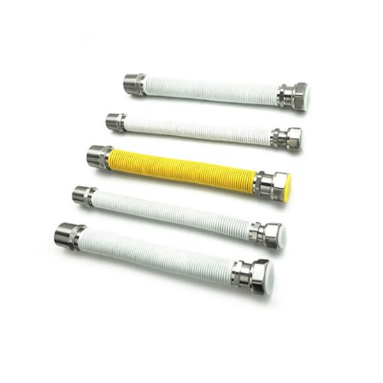 Immagine di KIT 5 FLESSIBILI INOX ESTENSIBILI DAMM.200-400 RIVESTITI CON GAS Ø 3/4" PSP