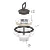 Immagine di PILETTA Ø 1 1/2" FORO Ø 65 MM PER LAVELLO IN PORCELLANA