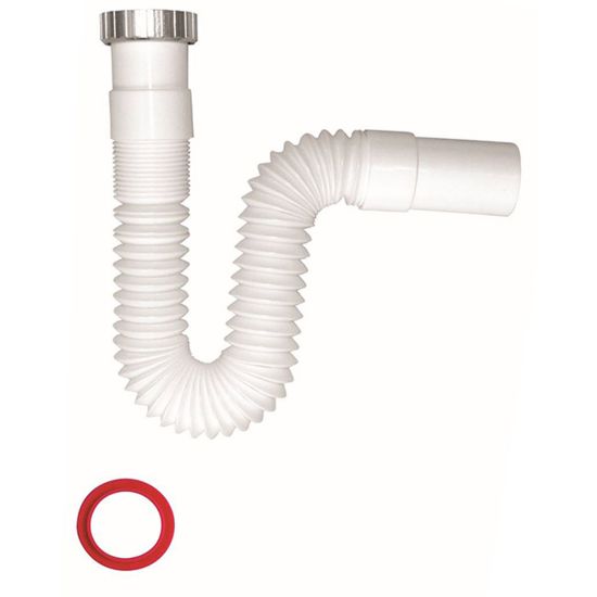 Immagine di TUBO ESTENSIBILE IN PP Ø 40 MM CON GHIERA IN OTTONE 1 1/2" CROMO