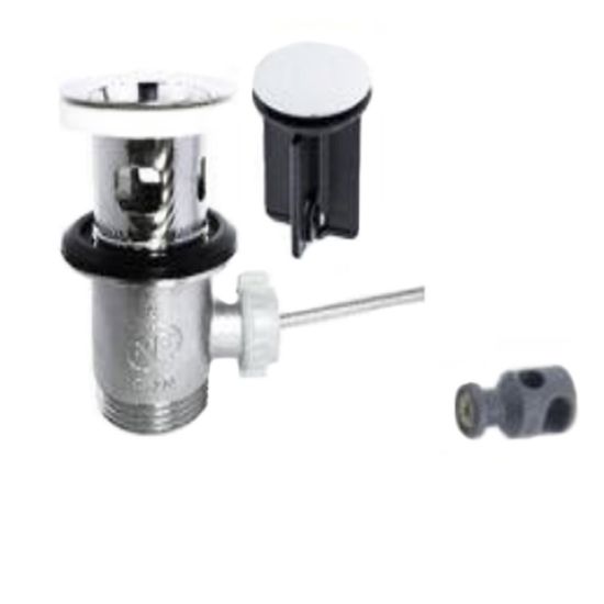 Immagine di PILETTA PER LAVABO E BIDET CON SALTARELLO Ø 1"1/4 CROMATA