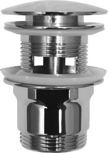 Immagine di PILETTA PER LAVABO E BIDET PUSH-UP CON TROPPO PIENO Ø 1 1/4" CROMATA