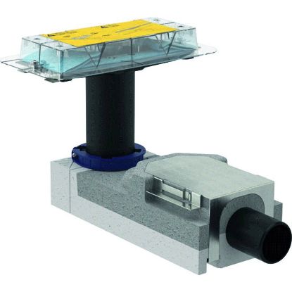 Immagine di SET SIFONE PER CANALETTE CLEANLINE PER MASSETTI ALTEZZA 65/90 MM SCARICO Ø 50 MM GEBERIT