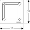 Immagine di GRIGLIA DESIGN QUADRATO IN ACCIAIO INOX 8x8 CM GEBERIT