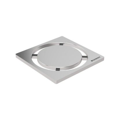 Immagine di GRIGLIA DESIGN ROTONDO IN ACCIAIO INOX 8X8 CM GEBERIT