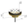 Immagine di PILETTA DOCCIA OTTONE CROMATA FORO Ø 65 MM SCARICO 1"1/4 GHIDINI