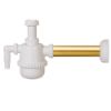 Immagine di SIFONE LAVELLO 1 VASCHETTA Ø 1 1/4" PVC PIU SCARICO LAVATRICE GHIDINI