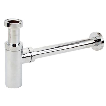 Immagine di SIFONE TONDO CROMO Ø 1 1/4" A VISTA GO PLAST