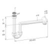 Immagine di SIFONE "TIPO" PER BIDET Ø 1 1/4" - 1" USCITA Ø 32 MM CM 30 GHIDINI
