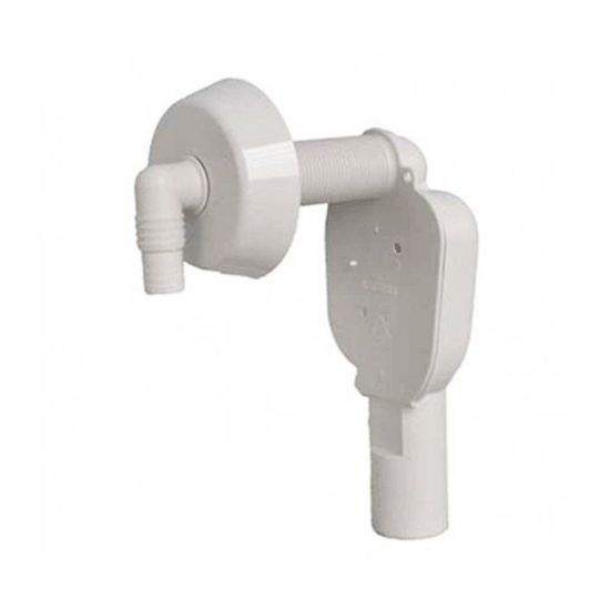 Immagine di SIFONE LAVATRICE INCASSO CON ROSETTA Ø 40 MM BIANCA GEBERIT