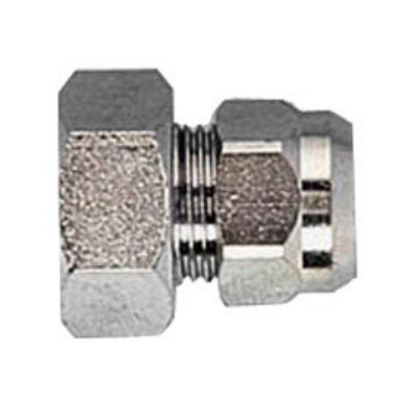 Immagine di RACCORDO CROMATO A STRINGERE Ø 1/2"F x 14 MM