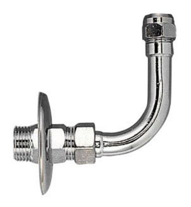Immagine di CURVETTA IN RAME CROMATO 90° Ø 1/2"x10 MM CONFEZIONE DA 2 PZ