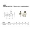 Immagine di RUBINETTO FILTRO A SFERA ATTACCO Ø 1/2"x3/8" SENZA SNODO CROMATO RTM