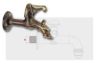 Immagine di RUBINETTO ARTISTICO BRONZO PASSO RAPIDO CON ROSONE E PORTAGOMMA Ø 1/2" PER FONTANA DA ESTERNI