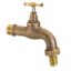 Immagine di RUBINETTO PORTAGOMMA GIALLO OTTONE SABBIATO Ø 1/2" PER FONTANA DA ESTERNI