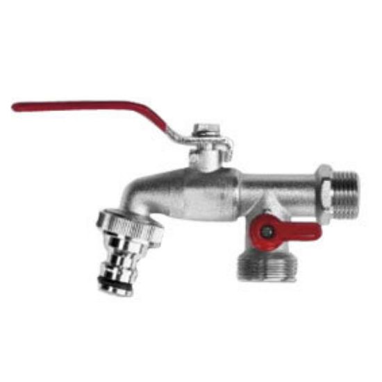 Immagine di RUBINETTO PORTAGOMMA Ø 1/2" DOPPIA USCITA LEVA