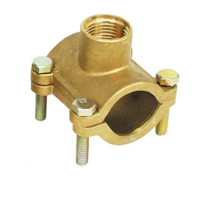 Immagine di COLLARE PRESA ACQUA OTTONE PER TUBO IN FERRO Ø 1" USCITA 3/4"