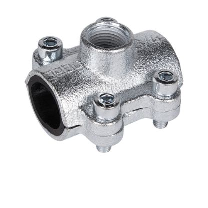 Immagine di COLLARE PRESA ACQUA ZINCATO PER TUBI IN FERRO Ø 3/4" USCITA 1/2"