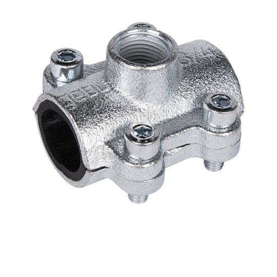 Immagine di COLLARE PRESA ACQUA ZINCATO PER TUBI IN FERRO Ø 3/4" USCITA 1/2"