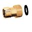 Immagine di RACCORDO DI GIUNZIONE GIALLO Ø 3/4' F x 3/4' M CON CALOTTA MOBILE