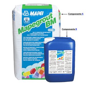 Immagine di MAPEGROUT BM BICOMPONENTE PER IL RIPRISTINO CORTICALE DI STRUTTURE IN CALCESTRUZZO COMPONENTE A SACCO DA 25 KG MAPEI