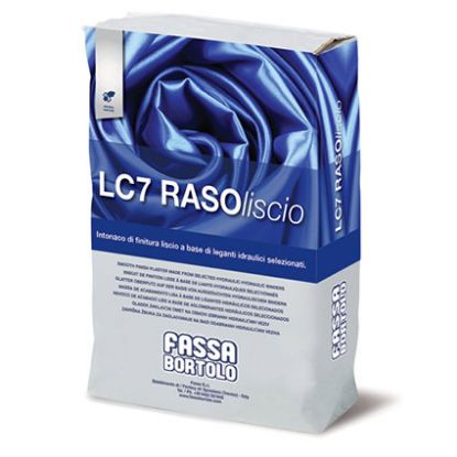 Immagine di INTONACO LC7 RASOLISCIO BIANCO A BASE DI LEGANTI IDRAULICI SELEZIONATI PER INTERNI ED ESTERNI SACCO DA 20 KG FASSA