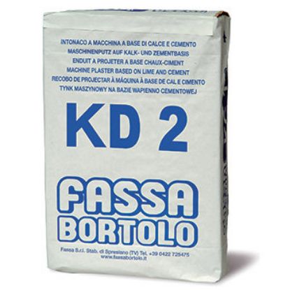 Immagine di INTONACO KD2 FIBRATO GRIGIO A BASE DI CALCE E CEMENTO PER INTERNI ED ESTERNI SACCO DA 25 KG FASSA