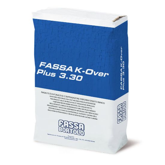 Immagine di FASSA MALTA K-OVER PLUS 3.30 RASANTE ED INTONACO DI COMPENSAZIONE PER INTERNI ED ESTERNI SACCO DA 25 KG FASSA