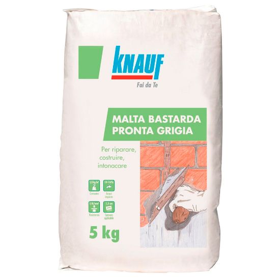 Immagine di MALTA PRONTA GRIGIA SACCO KG 5 KNAUF