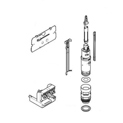 Immagine di KIT DI SOSTITUZIONE TWICO PER TWINLINE E TRASFORMAZIONE DA MONO A DOPPIO TASTO (01/01/1989-01/08/2016) GEBERIT