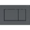 Immagine di SIGMA20 SQUARE PLACCA DI COMANDO DOPPIO TASTO NERO OPACO/NERO/NERO OPACO PER CASSETTA SIGMA8 GEBERIT