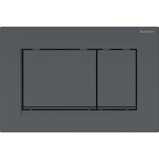 Immagine di SIGMA20 SQUARE PLACCA DI COMANDO DOPPIO TASTO NERO OPACO/NERO/NERO OPACO PER CASSETTA SIGMA8 GEBERIT