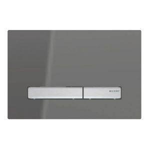 Immagine di SIGMA50 SQUARE PLACCA DI COMANDO VETRO FUME  A SPECCHIO PER CASSETTA SIGMA8 GEBERIT