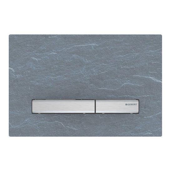 Immagine di SIGMA50 SQUARE PLACCA DI COMANDO PIETRA NATURALE ARDESIA PER CASSETTA SIGMA8 GEBERIT