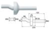 Immagine di CANNOTTO ECCENTRICO Ø 40 MM L.250 MM CON ROSONE BIANCO VALSIR
