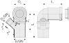 Immagine di CURVA BIANCA WC PROLUNGATA Ø 90/40 MM ORIENTABILE