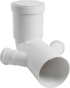 Immagine di CURVA BIANCA WC PROLUNGATA DOPPIO ATTACCO Ø 110/50/50 MM