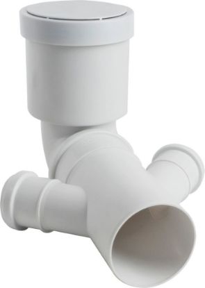 Immagine di CURVA BIANCA WC PROLUNGATA DOPPIO ATTACCO Ø 110/40/40 MM