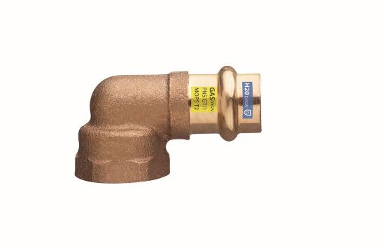Immagine di GOMITO FEMMINA FILETTATO FEMMINA BRONZO A PRESSARE Ø 22 MM 1"